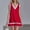 *Red, variant on ClodeEU Women's V Neck Sleeveless Tank Mini Dress with Ruff Hem ,Casual Summer Fashion Sundress Red,Womens Plus L