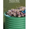thumbnail image 4 of Raised Garden Bed 4x2x2 ft, Green Oval Galvanized Steel Planter, Weather Resistant Outdoor Raised Beds for Vegetables, Flowers & Herbs, Modular Metal Garden Planter, Green, 4 of 7