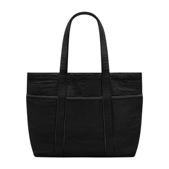 Bolsa de de 20 l de capacidad bolso de hombro práctico para compras en la calle todos los días Negro