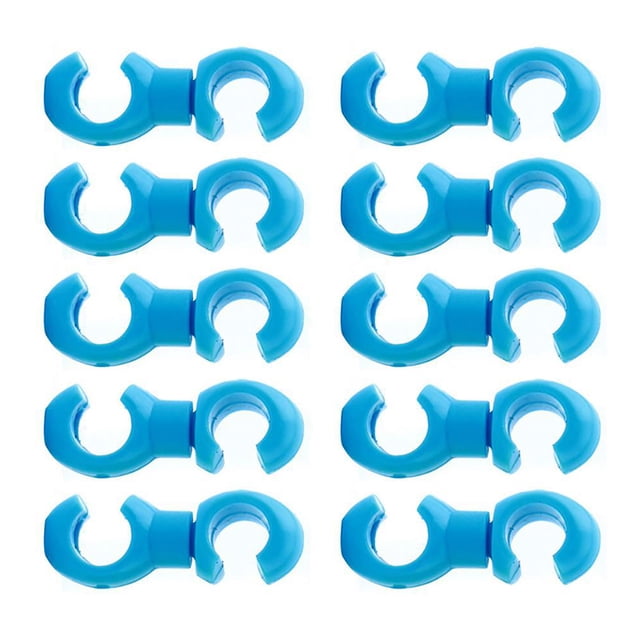 Naiovety Clips de Cable de freno de 10 piezas, abrazaderas de línea giratoria tipo S de plástico para carretera, soporte Universal para carcasa, Ciclismo Azul Naiovety OD022187-03