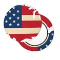 thumbnail image 2 of Picia American Flag Map Pattern Round Stool Covers Comfy Seat Covers Stretch Removable Washable Chair Slipcover Round Bar Chair Cushion Cover-12 inch, 2 of 7