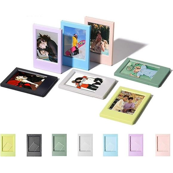 (7 Pack) 3 Inch Mini Polaroid Photo Frame - Photo Frame Set for Polaroid and Instax Mini Evo/12/11/9/8/7+ Film - Photo Frame for Tabletop Decor
