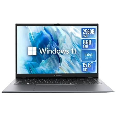 CHUWI GemiBook Plus 15.6" Laptop 256GB SSD 8GB DDR5,12th Gen Intel N100,2K IPS Display,Quad Core,Windows 11 Gaming Notebook Computer,3.4GHz,WIFI 6,1920*1080