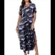 thumbnail image 1 of Vestido Camisero Informal de Verano para Mujer, Holgado, de Corta, Estilo Camuflaje, con Bolsillo Azul M, 1 of 8