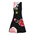 thumbnail image 3 of Gibobby Vestido Causal para Mujer de Verano Vestido de verano informal con estampado floral sin mangas para mujer(Negro,G), 3 of 4