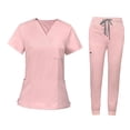 thumbnail image 4 of Conjunto de uniforme médico premium: conjunto superior e inferior para profesionales de la salud. Rosa S, 4 of 9