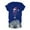 Blue, variant on LUOGENLI Female T-shirts for Womens 2024 Purple Glass Christmas Hat Print Women’S Round Neck Short Sleeve T Shirt T-shirts for Women Graphic Tee St. Patrick's Day Orange XL