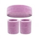 thumbnail image 1 of Xiao Hua Conjunto de muñequeras deportivas, muñequeras absorbentes de sudor y humedad, muñequera de tela súper cómoda para hombres y mujeres atléticos (morado claro), 1 of 5