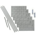 thumbnail image 1 of FASÄDE Rings Decorative Vinyl Backsplash 15 sq ft Kit in Argent Silver, 1 of 2