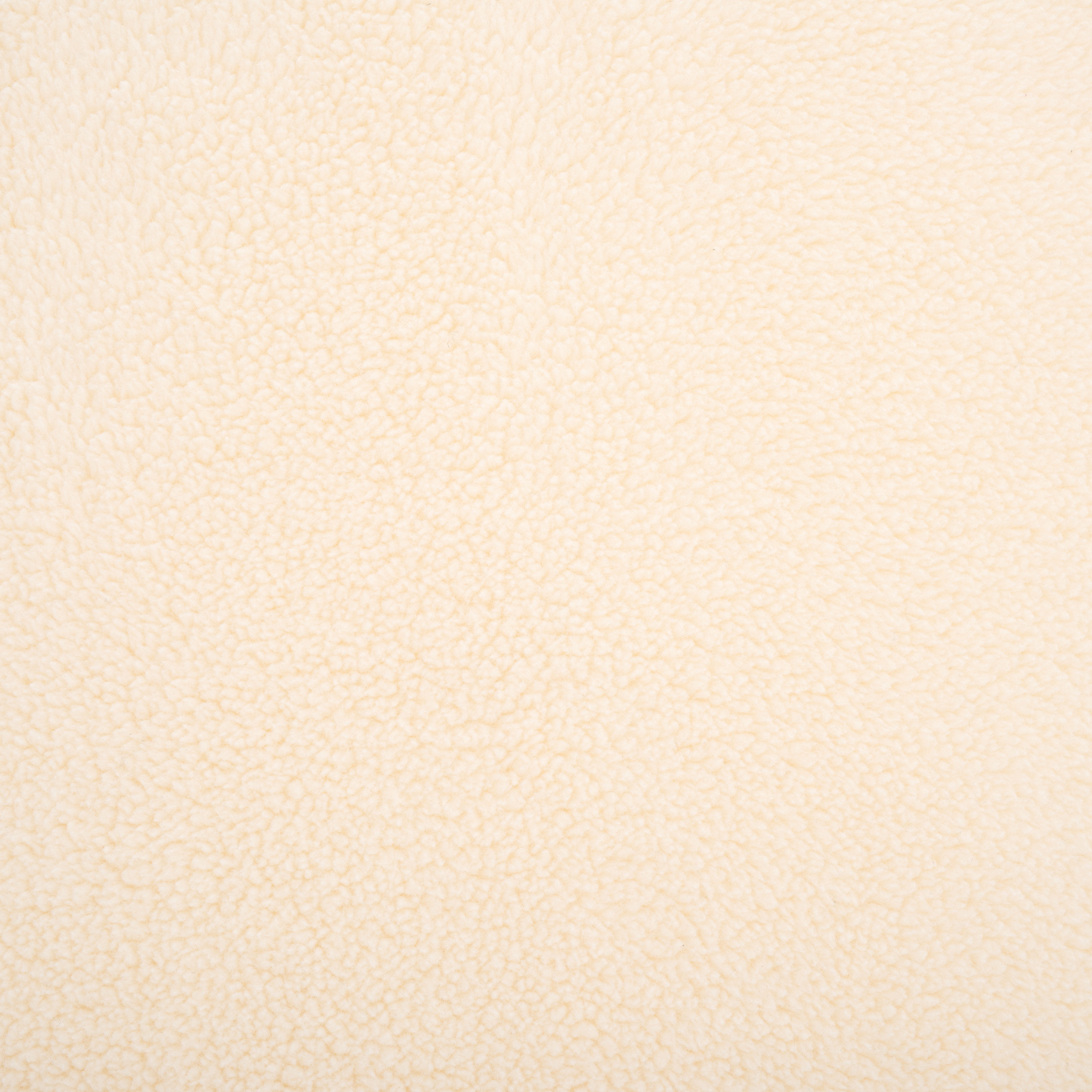SAFAVIEH Kibo Modern Faux Shearling Ottoman, Cream