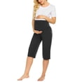 thumbnail image 4 of EKOUAER Maternity Shorts for Women Maternity Capris Yoga Pregnancy Short Pants Soft Joggers Lounge Bottoms, 4 of 6