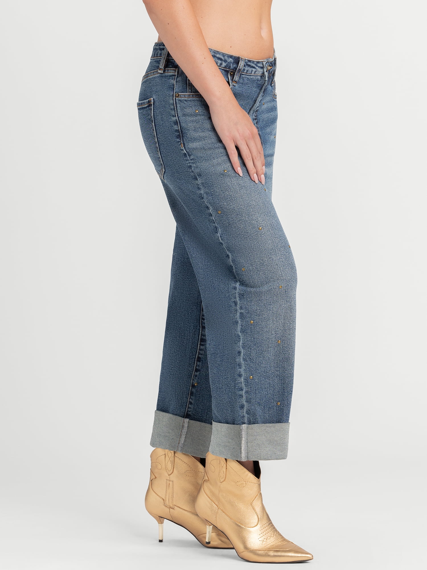 Jessica Simpson Women's and Women's Plus Zinnia Boyfriend Jeans, 25" Inseam, Sizes 2-24