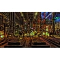 thumbnail image 2 of Fischer, Rolf 24x16 Gold Ornate Wood Framed with Double Matting Museum Art Print Titled - Duisburg Nacht II, 2 of 4