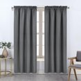thumbnail image 1 of SHILIU-Window Curtains for Living Room, Linen Fabric Window Drapes, Light Filtering Semi Sheer Curtains, 56 x 90 Inch, Charcoal, 1 of 4