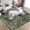 Green, variant on 9'x12' Washable Vintage Area Rug Indoor Large Floor Cover Distressed Non-Slip Accent Stain Resistant Carpet for Dining Room Office Brick Red