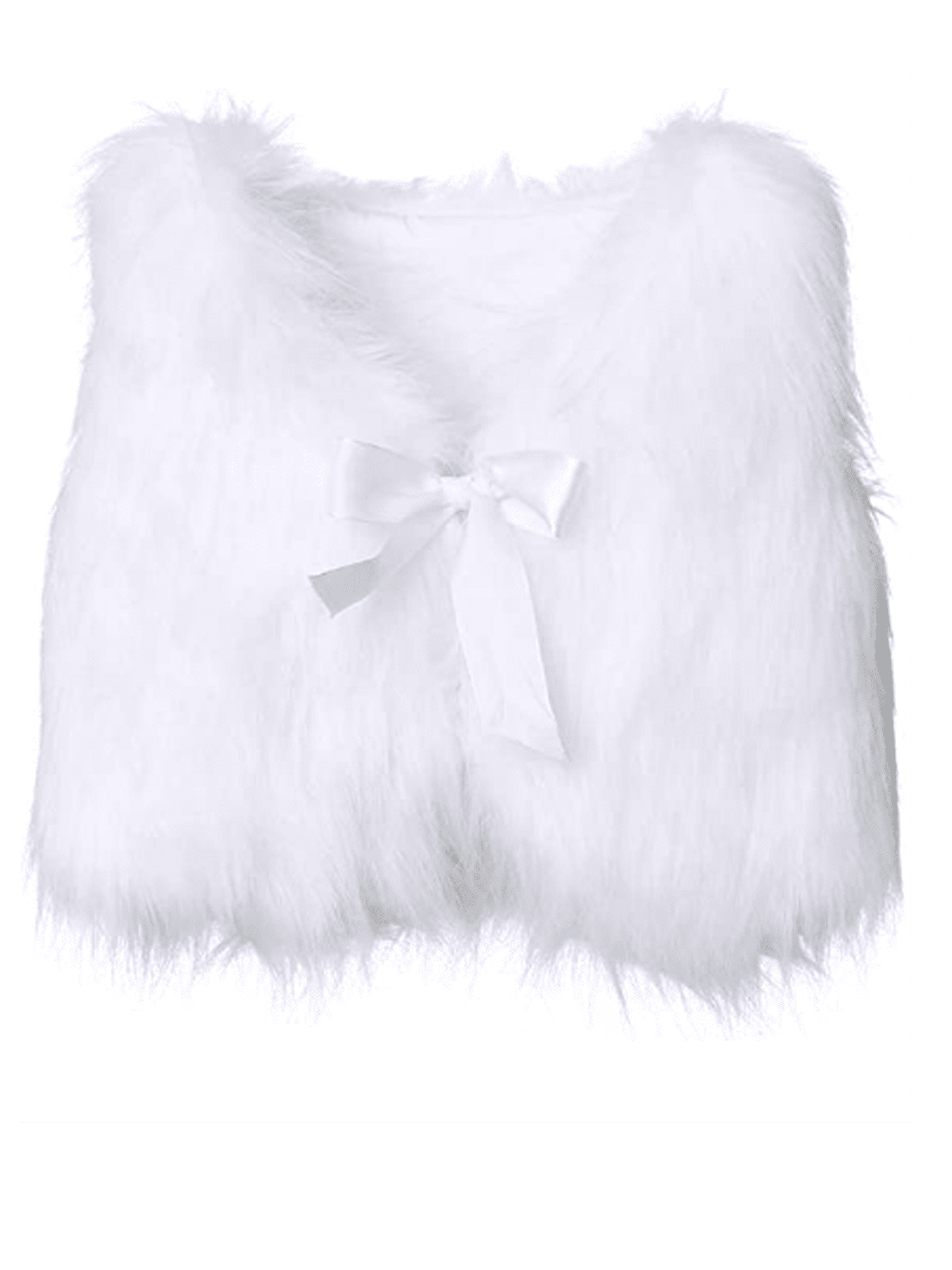 Baby Girls Winter Warm Waistcoat Faux Fur Thick Coat Toddler Kids Outwear Vest Tops Clothes Age 3+