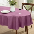 Home Bargains Plus Oval Vinyl Tablecloth with Flannel Backing, Café