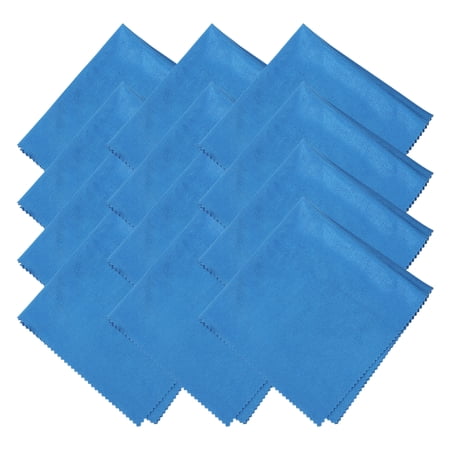 Uxcell 12 Pcs Microfiber Cleaning Cloth for Glasses 8 x 8 Inch Eyeglass Cleaning Cloth for Electronics Lenses Sapphire Blue
