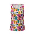 thumbnail image 4 of Lsque Cute Doodles Printed Workout Tank Tops for Women, Athletic Sports Tank Tops, Compression Sleeveless Dry Fit Shirts,Sleeveless Yoga Shirt-X-Large, 4 of 9