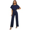 thumbnail image 4 of Womens Jumpsuit Casual Wide Legs Ladies Evening Party Long Playsuit, 4 of 5
