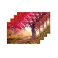 thumbnail image 4 of MKHERT Majestic Landscape with Autumn Trees in Forest Placemats Table Mats for Dining Room Kitchen Table Decoration 12x18 inch,Set of 4, 4 of 4