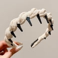 thumbnail image 4 of Diadema dentada para uso diario con diadema, diadema alta para sujetar el cabello con masa y trenzas., 4 of 5