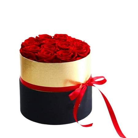 

Valentine s Day Gift Eternal Flower +Portable Gift Box Wedding Candy Storage Box Gifts for Girlfriend/Wife-M