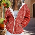 thumbnail image 5 of Christmas Gifts Girls Hoodies Xmas Full Zip Womens Sweatshirt Cozy Women's Tops, Tees & Blouses Crew Neck Cute Hoodies Red, 5 of 5
