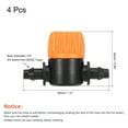 thumbnail image 2 of Uxcell 1/4" Micro Barb Connector Shut Off Switch Ball Valve Plastic for Irrigation 4 Pack, 2 of 4