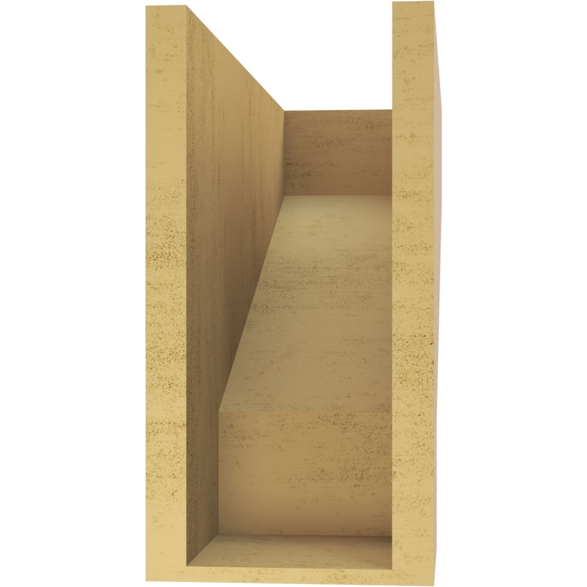 7"W x 21"D x 14"H Classic Clemmons Rough Cedar Woodgrain TimberThane Corbel, Primed Tan