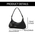 thumbnail image 4 of BE SMART Crossbody Hobo Bag Handbag for Woman/Ladies, Lightweight Shoulder Top Handle Purses with Removable Shoulder Strap, Nylon Sling Satchel-Black, 4 of 8