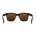 thumbnail image 4 of Hipster Retro Vintage Style Fashion Rectangle Horn Rim Sunglasses All Brown, 4 of 4