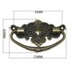 thumbnail image 2 of 6 piezas de metal estilo antiguo gabinete cajón caja de madera borde floral tirador perillas tono bronce 2.8 "x 1.8", agujero a agujero: 2,5", 2 of 5