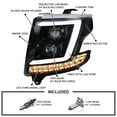 thumbnail image 4 of Spec-D Tuning Glossy Black LED Light Bar Projector Headlights Compatible with 2015-2020 Chevy Tahoe, Suburban, Left + Right Pair Headlamps Assembly, 4 of 7