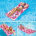 thumbnail image 5 of 73 x 34in Inflatable Pool Float Adults Floating Pool Lounge for Lake Beach Swimming Pool Fun, Red, 5 of 9