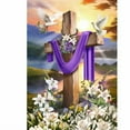 thumbnail image 3 of Briarwood Lane Easter Sunrise Cross House Flag, 3 of 4