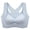 Blue, variant on Women's Seamless Cami Bra Vest Front Hook and Eye Closure 2 In 1 for Posture and Light Bust Support Nursing Bra
