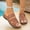 Brown, variant on Women's Adjustable Strap Slide Sandals Wide Non-Slip Comfortable Open Toe Beach Slippers Summer Brown 5.5