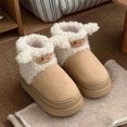 thumbnail image 3 of Aihuaihua Women's Cute Sheep Fuzzy Snow Boots, Winter Suede Ankle Booties with Warm Plush Lining Non- Sole Outdoor, 3 of 5