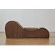 US Pride Furniture Ergon Yoga Velvet High Density Polyurethane Foam Chaise Lounge in Brown