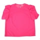 thumbnail image 1 of Blusa informal de verano Nikou para mujer con mangas cortas abullonadas color rosa y rojo talla L, 1 of 15