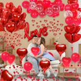 thumbnail image 3 of Set de globos, globos rojos en forma de corazón, decoración para fiestas, ideales para ocasiones como pedidas de mano, declaraciones de amor, salones de bodas y el Día de San Valentín., 3 of 4