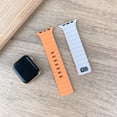 thumbnail image 4 of Magnetic Band Compatible for Apple Watch Series 10 42mm for Men Women 41mm 40mm 38mm Bands, Sport Silicone Strap Secure Button Wristband for iWatch Series 9 8 7 6 5 4 3 SE 2 1, Black/Orange, 4 of 10