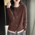 thumbnail image 2 of Women’s Knit Cardigan Fall Style Round Neck Layered For Casual Wear Comfortable Lightweight Fashionable Outerwear Cardigan Sweaters for Women, 2 of 2