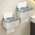 thumbnail image 6 of Toilet Paper Dispenser Wall-mounted Abs Plastic Waterproof Tissue Box Holder with Storage Shelf for Bathroom Organization, Topliu, 6 of 9