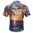 thumbnail image 4 of Men's Hawaiian Shirt Summer Short Sleeve Button Wrinkle Free Casual Loose Fit Summer Beach Shirts, 4 of 4