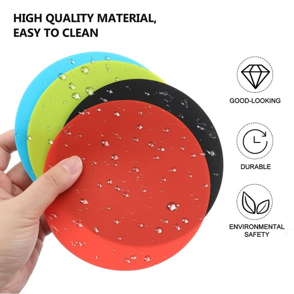 Hemobllo 4Pcs Silicone Non Slip Bottle Opener Pad Kitchen Gadget in Assorted Colors for Easy Bottle Opening
