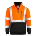 thumbnail image 2 of JORESTECH Hi-Vis Safety Quarter-Zip Sweater, ANSI Class 3 (Orange/Black, 4XL), 2 of 5