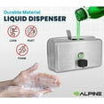 thumbnail image 4 of Alpine Industries 40 oz. Horizontal Manual Surface-Mounted Stainless Steel Liquid Soap Dispenser, 4 of 4