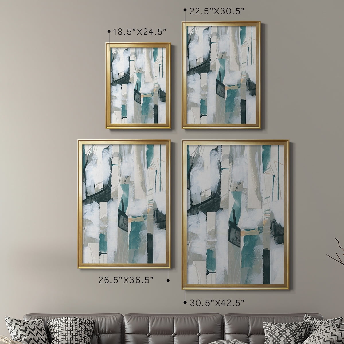 Sea Cavern Strata III Premium Framed Print, in Gold, Black, or Silver - Ready to Hang